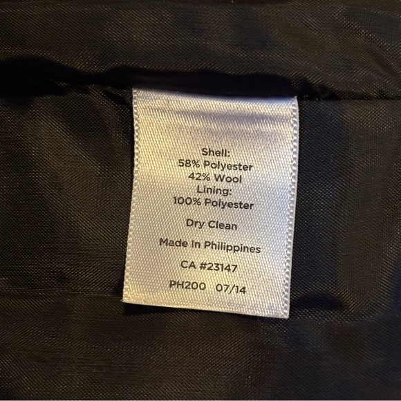 Talbots Skirt Womens Sz 4 Pencil Red Black Houndstooth Wool Blend Double Serge - Picture 7 of 7